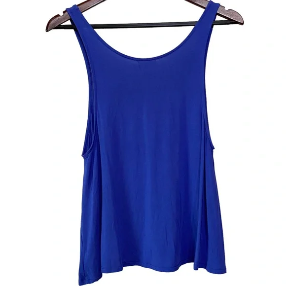 4/$24 PINK Victoria Secret Royal Blue Palm Tree Tank Size Medium - Picture 2 of 6